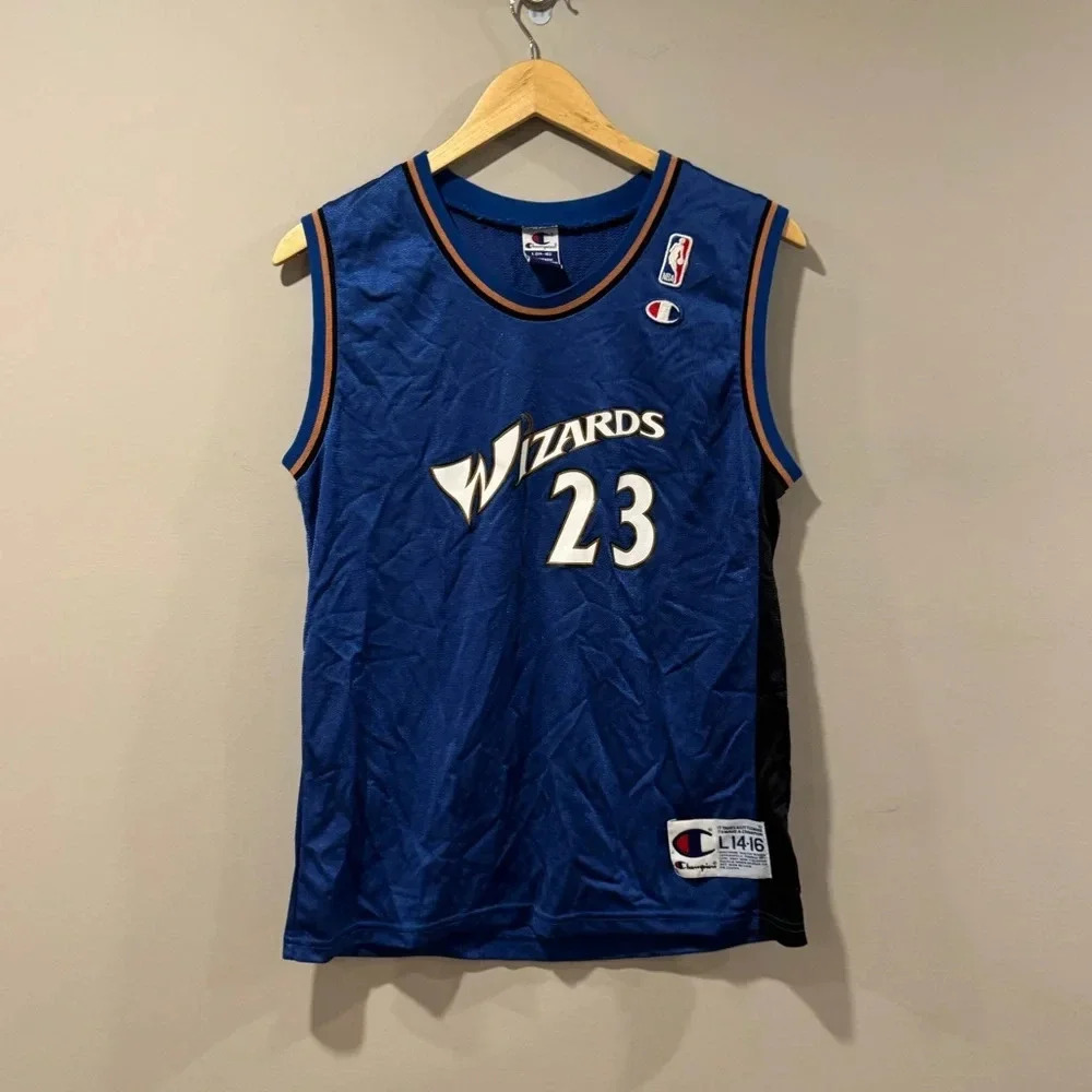RARE🔥 Champion NBA Washington Wizards Michael Jordan NBA Basketball Jersey